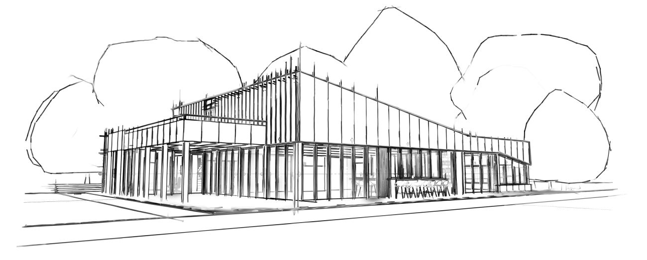 Centralni Studio - konceptualna arhitektonska skica (arhitektura)